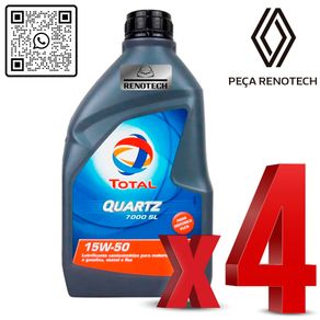 RN-176457-K4-OLEO-15W50-SL-TOTAL-QUARTZ-7000-SEMI-SINT-EMB-1-LITRO-X4 RN-176457-K4-OLEO-15W50-SL-TOTAL-QUARTZ-7000-SEMI-SINT-EMB-1-LITRO-X4