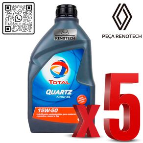 RN-176457-K5-OLEO-15W50-SL-TOTAL-QUARTZ-7000-SEMI-SINT-EMB-1-LITRO-X5 RN-176457-K5-OLEO-15W50-SL-TOTAL-QUARTZ-7000-SEMI-SINT-EMB-1-LITRO-X5