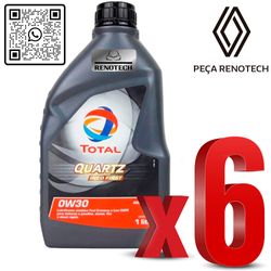 RN-176712-K6-OLEO-0W30-QUARTZ-INEO-FIRST-24B1L-TOT-BR-SINTETICO-x6