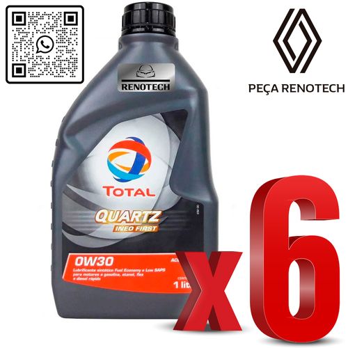 RN-176712-K6-OLEO-0W30-QUARTZ-INEO-FIRST-24B1L-TOT-BR-SINTETICO-x6