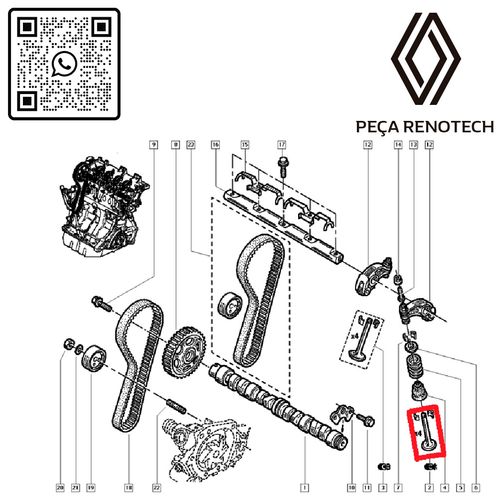 RN-220671-K-KIT-COM-4-VALVULA-DE-ESCAPE-C3L-1.6-8V-R19-EXPRESS-CLIO-94-99