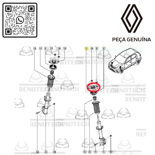 RN-24697R-KS-BATENTE-SUP.-DO-AMORT.-DIANT.-KWID-ORIG.-KIT-COM-2