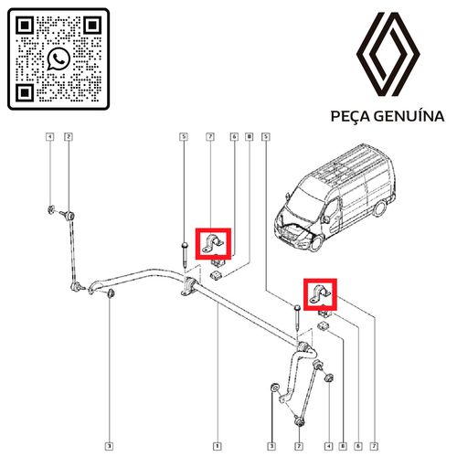 RN-46177R-K2-ABRACADEIRA-DA-BARRA-ESTAB.-DIANT.-MASTER-2.3-16V-M9T-13...x2