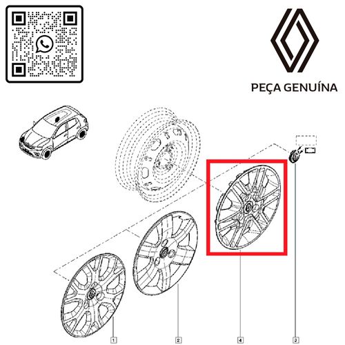 RN-50537R-K4-CALOTA-ARO-13-KWID--3FUROS--kit-com-4