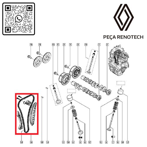 RN-16661R-130C16661R-KIT-CORRENTE-DE-DISTR.-1.0-12V-B4D-KWID