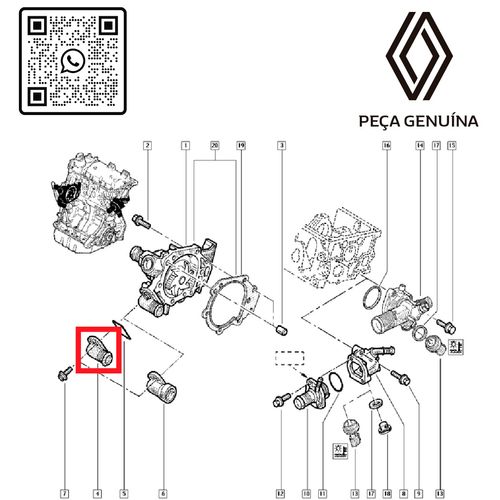 RN-041346-X-7701041346-FLANGE-DA-BOMBA-DE-AGUA-TWG-D7F-D7D-D4D-SEM-AR-COND.