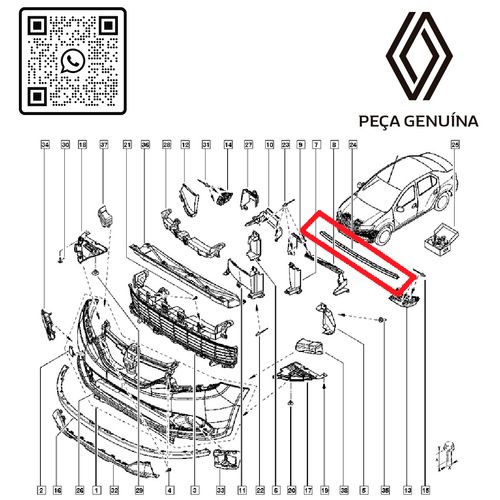RN-15426R-622515426R-FRISO-CROMADO-DO-PARACHOQUE-DIANT.-LOG-II-14...-inferior--ORIG RN-15426R-622515426R-FRISO-CROMADO-DO-PARACHOQUE-DIANT.-LOG-II-14...-inferior--ORIG