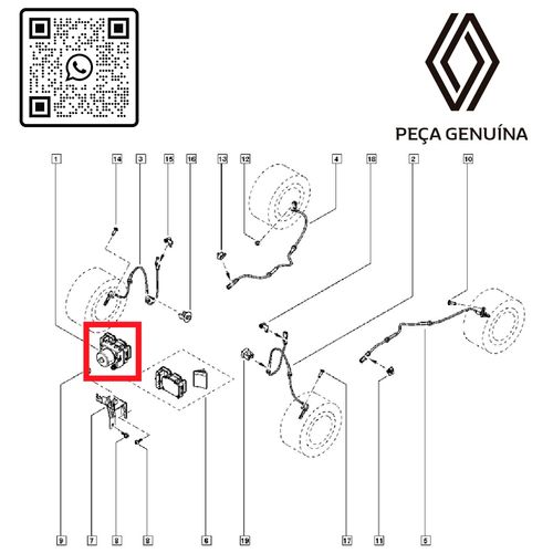 RN-08774R-476608774R-MODULO-BOMBA-FREIO-ABS-KWID---D