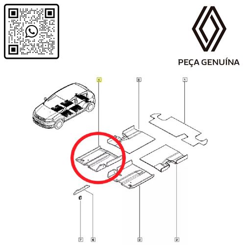 RN-04314R-749404314R-Isolador-Anti-Ruido-Assoalho-Logan-Sandero