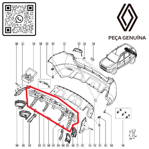 RN-07329R-850907329R-Absorvedor-De-Impacto-Do-Parachoque-Traseiro-Renault-Duster RN-07329R-850907329R-Absorvedor-De-Impacto-Do-Parachoque-Traseiro-Renault-Duster
