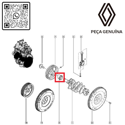 RN-18357R-130218357R-ENGRENAGEM-DA-POLIA-DO-VIRABREQUIM-MOT-B4D-1.0-12V RN-18357R-130218357R-ENGRENAGEM-DA-POLIA-DO-VIRABREQUIM-MOT-B4D-1.0-12V