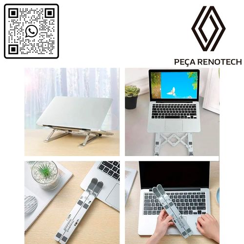 SUPORTE PARA NOTEBOOK E MACBOOK DE ALUMÍNIO DOBRÁVEL