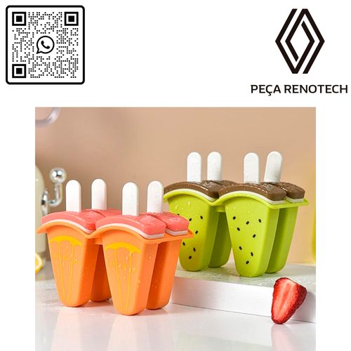 FORMA MOLDE PARA SORVETE PICOLÉ CASEIRO DIVERTIDO FRUTAS - SORTIDO
