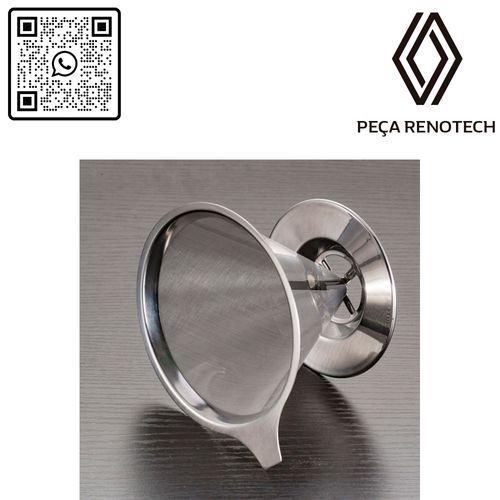 FILTRO COADOR DE CAFÉ INOX COM BASE SEM USO DE PAPEL