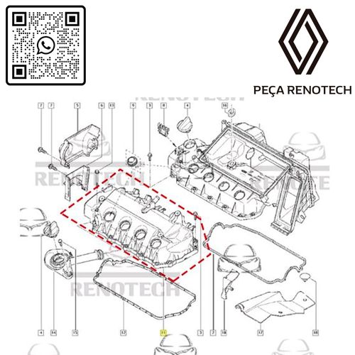 8200331491-TAMPA-DE-VALVULAS-MOT-1.0-16V-D4D-HI-POWER-FLEX 8200331491-TAMPA-DE-VALVULAS-MOT-1.0-16V-D4D-HI-POWER-FLEX