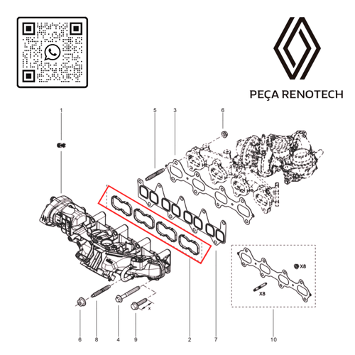 ANEL-DE-VEDACAO-JUNTA-COLETOR-DE-ADMISSAO--X4--MASTER-2.3-16V-M9T-22--4-