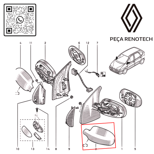 7700834189---CAPA-DO-RETROVISOR-ESQUERDO-CL-II-00-12SCE-00-09MEG-99-05SYM-08-09-PRIMER---MEGANE-I--SCENIC-I--MEGANE-I-SEDAN-3
